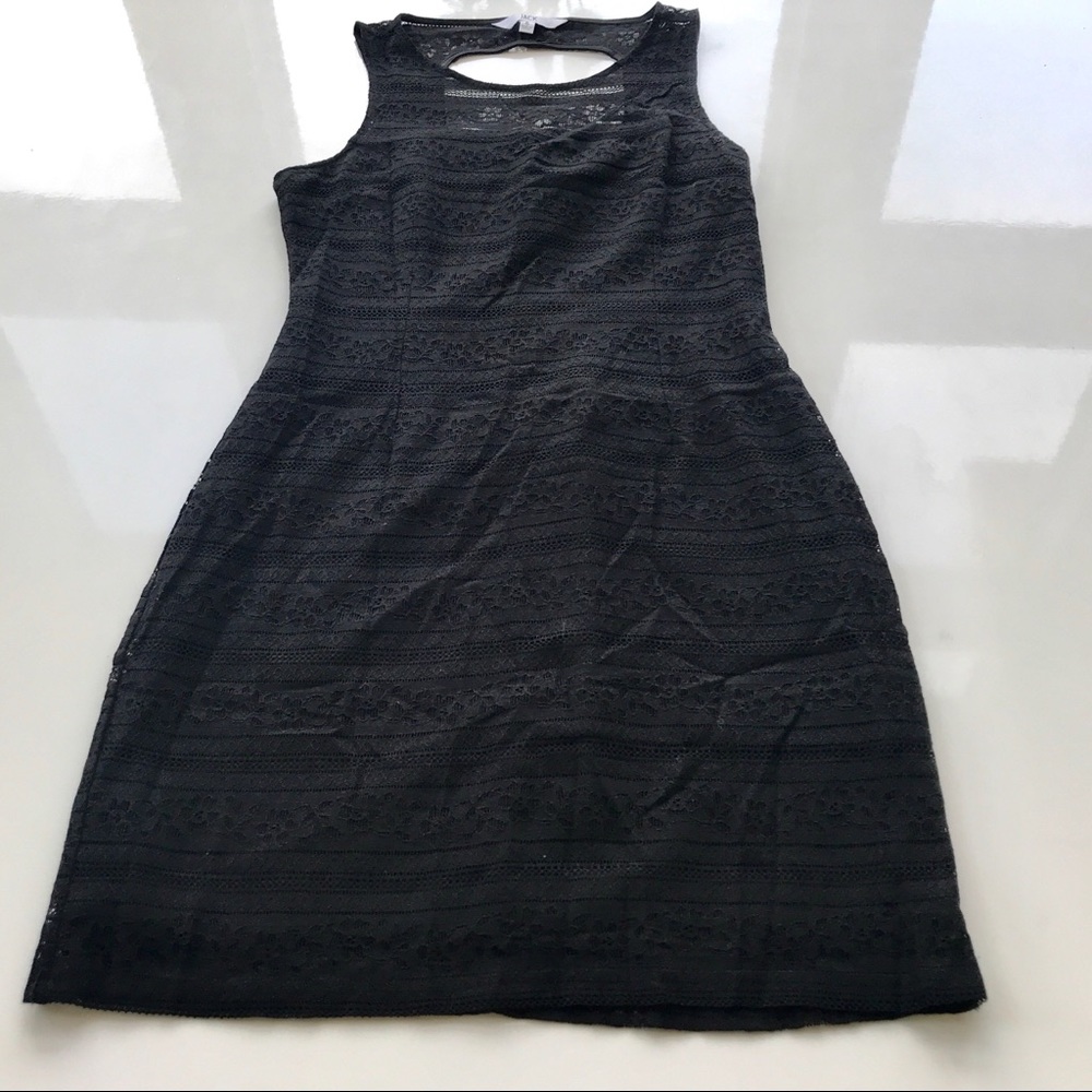 Jack by BB Dakota Black Lace Keyhole Dress sz 6